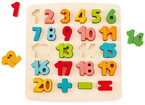Hape puzzle matematico - giocattolo educativo in legno - 24 pezzi-2