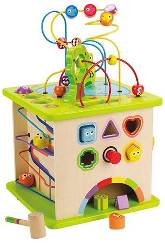 Hape cubo attività in legno giocattolo educativo per bambini piccoli-2