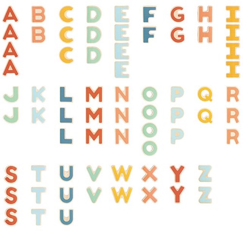 Hape lettere magnetiche pastello giocattolo educativo alfabeto