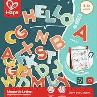 Hape lettere magnetiche pastello giocattolo educativo alfabeto-3