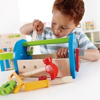 Hape cassetta degli attrezzi in legno giocattolo per bambini - Set Fix-It