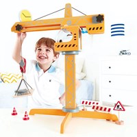 Hape Gru di Cantiere in Legno - Giocattolo Crane Lift