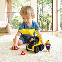 Hape veicolo da cantiere camion Load 'n' Go giocattolo in legno giallo