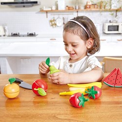 Hape set di frutta in legno - giocattolo educativo per gioco di ruolo