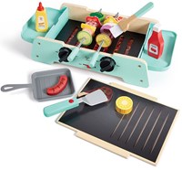 Hape barbecue giocattolo - Griglia e piastra sfrigolante per bambini-2