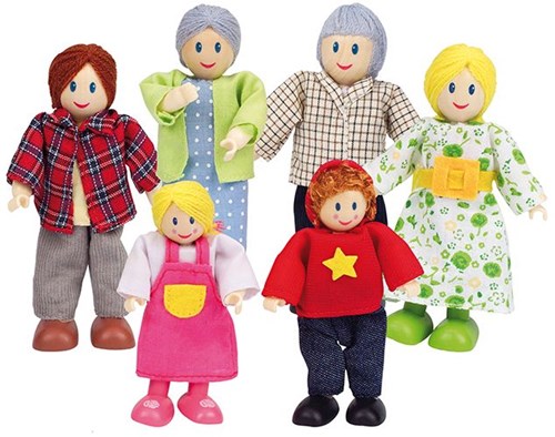 Hape famiglia casa delle bambole set bambole in legno Europa-2