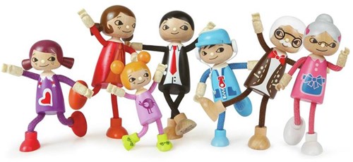 Hape bambola casa delle bambole giovane figlia - bambola in legno-2