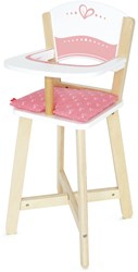 Hape seggiolone in legno per bambole con cuscino - giocattolo sostenibile
