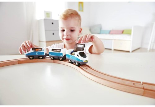 Hape treno intercity in legno giocattolo - set treno magnetico-3