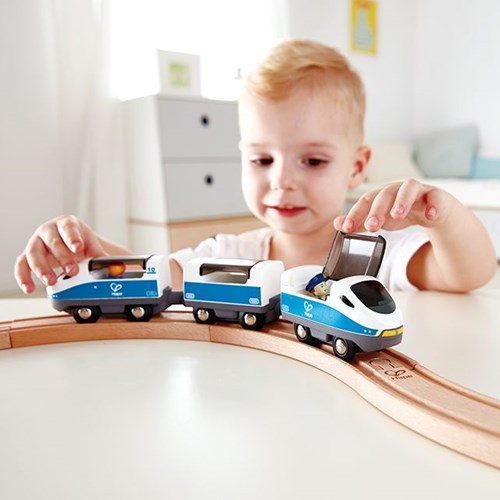 Hape treno intercity in legno giocattolo - set treno magnetico