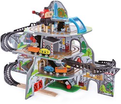 Hape pista treno in legno potente miniera di montagna set gioco - miniera di montagna