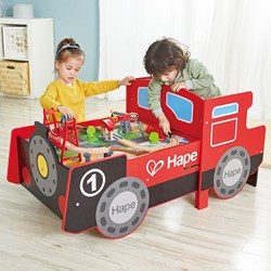 Hape tavolo da gioco in legno No.1 Loktisch - pieghevole e ride-on
