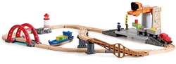 Hape Set Trasporto Merci Mare e Ferrovia - Treno e Nave Giocattolo