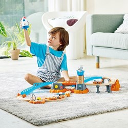 Hape treno giocattolo Mars launch rail con adesivi fosforescenti