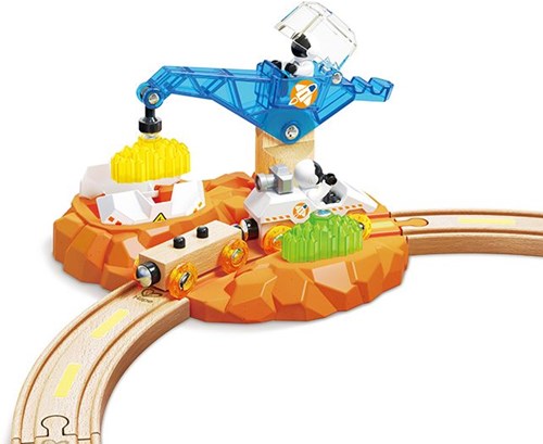 Hape Set treno Mars Exploration - Giocattolo spaziale con luci e suoni-3