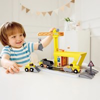 Hape set gru giocattolo - Railway Crane Construction trenino