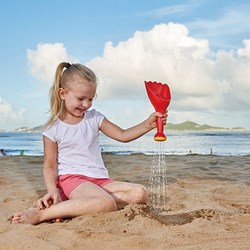 Hape pala per sabbia e acqua rossa - set da 4 pezzi