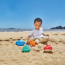 Hape set di stampi per sabbia - giocattolo da spiaggia - resistente e creativo