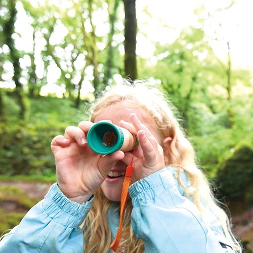 Hape telescopio in bambù giocattolo - telescopio bambini regolabile 8x ingrandimento-3