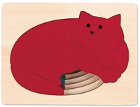 Hape puzzle gatti - puzzle animali in legno 5 pezzi sostenibile-2