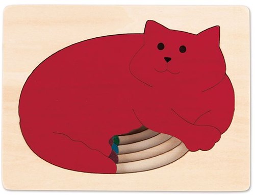 Hape puzzle gatti - puzzle animali in legno 5 pezzi sostenibile-2