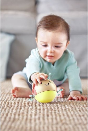 Hape sonaglio in legno Busy Bug Roll giocattolo per bambini piccoli-3