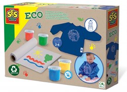 Ses ECO set di colori a dita con grembiule - pittura ecologica per bambini