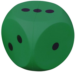 Pre-Sport dado in schiuma verde - giocattolo educativo 14 cm