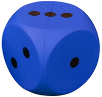 Pre-Sport dado in schiuma blu - giocattolo educativo 14 cm