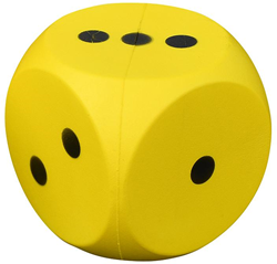 Pre-Sport dado in schiuma giallo - giocattolo educativo 14 cm