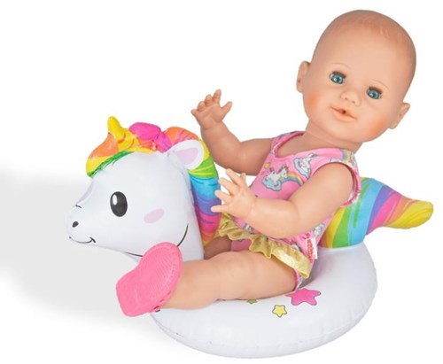 Heless set da bagno per bambole unicorno rosa-bianco per bambole 35-45cm-3