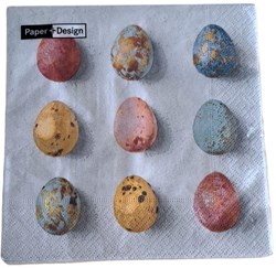 Duni tovaglioli accessorio tavola Dreamy Eggs 33x33cm carta FSC