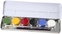 Eulenspiegel tavolozza trucco a base d'acqua 6 colori 3,5 ml ipoallergenica
