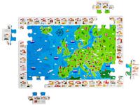 BigJigs puzzle pavimento monumenti europei giocattolo educativo cartone