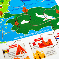 BigJigs puzzle pavimento monumenti europei giocattolo educativo cartone-3