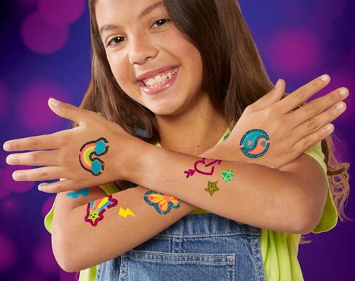 Set tatuaggi glitter glow in the dark per bambini - gioco creativo-3