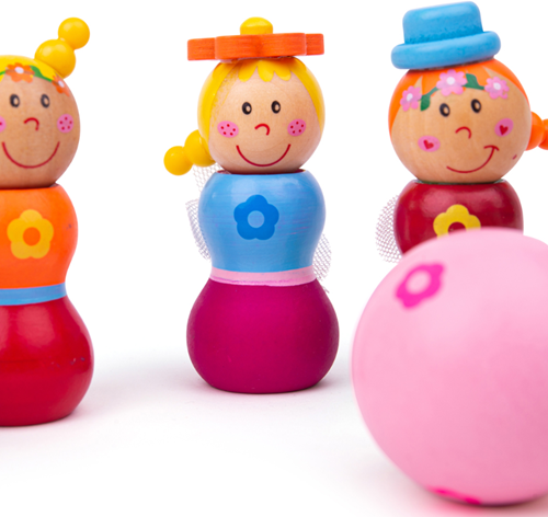 BigJigs set di birilli in legno fate - gioco bambini 7 pezzi-3