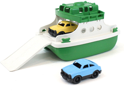 Green Toys traghetto barca giocattolo con auto verde bianco ecologico