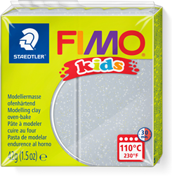 Fimo pasta modellabile 42g Glitter Argento - Creatività per bambini