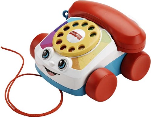 Fisher-Price telefono giocattolo per bambini con cordino e disco rotante-2