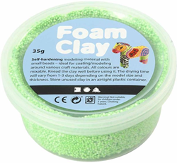 Foam Clay pasta modellabile verde neon 35gr - argilla autoindurente