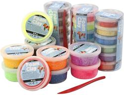 Foam Clay pasta modellabile set grande con colori glitter e metallici