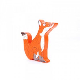 Bajo figura di volpe in legno giocattolo - colorata e resistente
