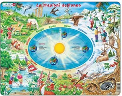 Larsen puzzle - le quattro stagioni - puzzle educativo 44 pezzi