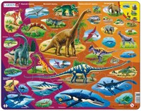 Larsen puzzle - Puzzle cornice dinosauri russo 85 pezzi