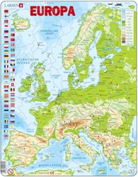 Larsen puzzle incorniciato mappa Europa - educativo cartone 87 pezzi