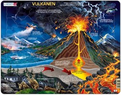 Larsen puzzle con cornice - Vulcani educativo cartone 70 pezzi