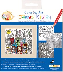 Fridolin kit artistico da colorare 4 disegni con cornice 15x15 cm James Rizzi