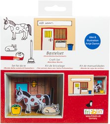 Fridolin scatola di fiammiferi kit creativo stalla 6,6x2,8x5,2 cm giocattolo creativo