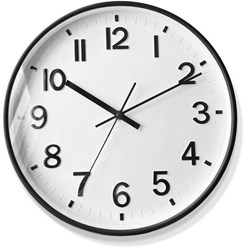 Attalos orologio da parete - orologio al quarzo silenzioso - design minimalista 30cm nero-bianco